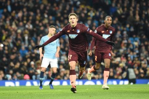 12 12 2018 xmeix Football UEFA Champions League Manchester City FC TSG 1899 Hoffenheim emspor v l Jubel zum 0 1 for Hoffenheim by Andrej Kramaric TSG 1899 Hoffenheim DFL DFB REGULATIONS PROHIBIT ANY USE OF PHOTOGRAPHS as IMAGE SEQUENCES and or QUASI VIDEO Manchester prio:1