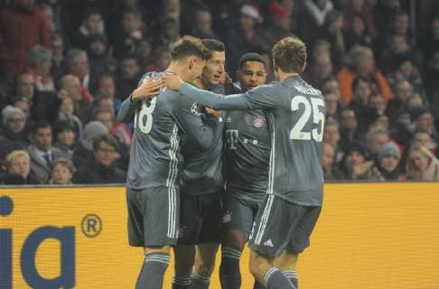 Amsterdam The Netherlands 12th December 2018 Champions League Ajax vs Bayern Munchen. Robert Lewandowski scores for Bayern in the 13th minute. 