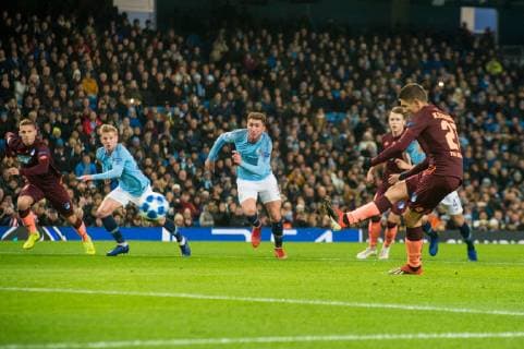 Manchester City v TSG 1899 Hoffenheim UEFA Champions League Andrej Kramaric of TSG 1899 Hoffenheim converts a penalty kick for his sides first goal during the UEFA Champions League match at the Etihad Stadium, Manchester Content Not Available For UK Newspapers Copyright: xMattxWilkinsonx FIL-12681-0017