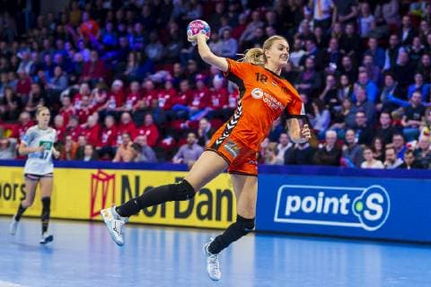 Handball Women European Championship Netherlands Germany Main Round Group 2 3 Matchday at the Palais des Sports Kelly Dulfer Netherlands Nancy Palais des Sports Jean Weille France
