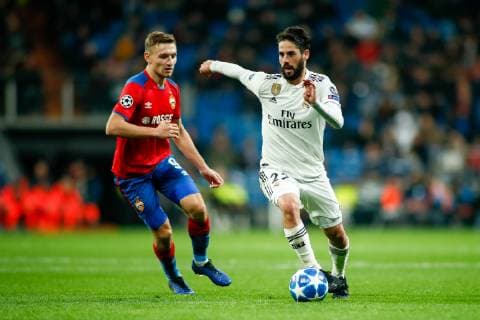 December 12, 2018 - Madrid, MADRID, SPAIN - Isco of Real Madrid during the UEFA Champions League football match played between Real Madrid and CSKA Moskova at Santiago Bernabeu stadium, Madrid, Spain, on December 12th, 2018. Soccer: Champions League - Real Madrid v CSKA Moskova - ZUMAa181 20181212_zaa_a181_121 Copyright: xAFP7x