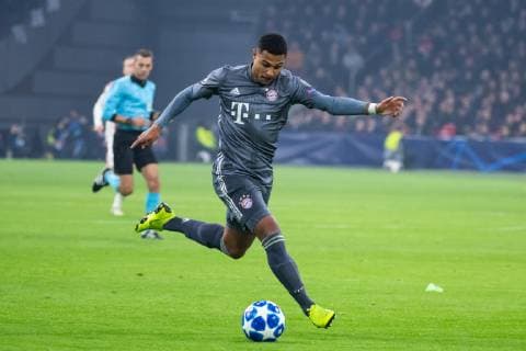 12 12 2018 xkvx Football UEFA Champions League Ajax Amsterdam FC Bayern Muenchen emspor v l Serge Gnabry FCB FC Bayern Muenchen DFL DFB REGULATIONS PROHIBIT ANY USE OF PHOTOGRAPHS as IMAGE SEQUENCES and or QUASI VIDEO Amsterdam