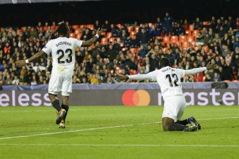 Dyakhaby of Valencia in action during the Uefa Champions League football match between Valencia and Manchester on december 12 at Mestalla stadium in Valencia Spain Foto Xisco Navarro Cordon Press  xXiscoxNavarrox xx