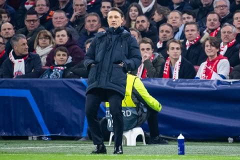 12 12 2018 xkvx Football UEFA Champions League Ajax Amsterdam FC Bayern Munich emspor v l Coach Niko Kovac FCB FC Bayern Munich DFL DFB REGULATIONS PROHIBIT ANY USE OF PHOTOGRAPHS as IMAGE SEQUENCES and or QUASI VIDEO Amsterdam
