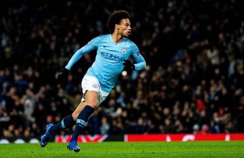 12 12 2018 xfux Football UEFA Champions League Manchester City FC TSG 1899 Hoffenheim emspor v l Leroy Sane Manchester City FC Torjubel Goal celebration celebrate the goal to 1 1 Manchester