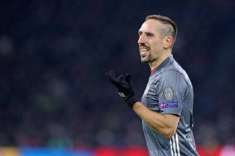 AMSTERDAM, Ajax - Bayern Munchen, football, Champions League Season 2018 2019, 12-12-2018, Johan Cruijff Arena . Bayern Munchen player Franck Ribery dejected during the game Ajax - Bayern . Ajax - Bayern  x2685745x