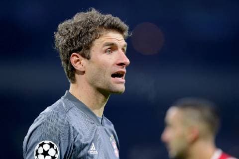 AMSTERDAM, Ajax - Bayern Munchen, football, Champions League Season 2018 2019, 12-12-2018, Johan Cruijff Arena . Bayern Munchen player Thomas Muller dejected during the game Ajax - Bayern . Ajax - Bayern  x2685773x