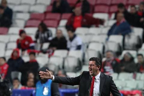 December 12, 2018 - Lisbon, Portugal - Benfica s head coach Rui Vitoria gestures during the UEFA Champions League Group E football match SL Benfica vs AEK Athens FC at the Luz stadium in Lisbon, Portugal on December 12, 2018 UEFA Champions League Group E football match SL Benfica vs AEK Athens FC - ZUMAf123 20181212_zap_f123_005 Copyright: xPedroxFiuzax