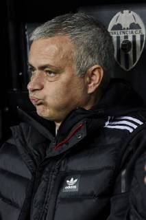 Sport Bilder des Tages 12th December 2018, Mestalla Stadium, Valencia, Spain; UEFA Champions League football, Valencia versus Manchester United ManU Head Coach Jose Mourinho of Manchester United seems unhappy with the action  ActionPlus12087246 IvanxArlandis
