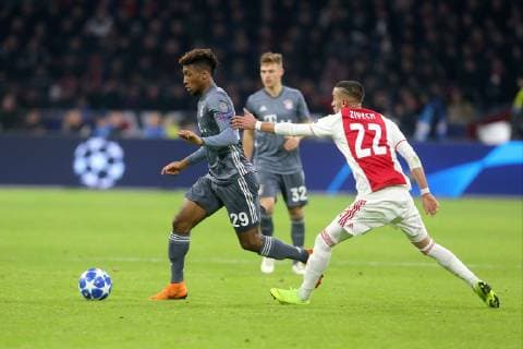 Kingsley Coman FC Bayern Muenchen 29 Hakim Ziyech AFC Ajax Amsterdam 22 Ajax Amsterdam vs. FC Bayern Muenchen Football Champions League Group Phase 12 12 2018 Ajax Amsterdam vs. FC Bayern Muenchen Football Champions League Group Phase 12 12 2018 Amsterdam Copyright: xLanger Eibner-Pressefotox EP_HLR