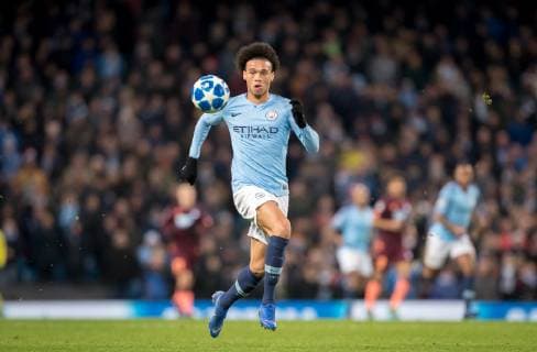 Leroy Sane of Man City during the UEFA Champions League match between Manchester City and TSG 1899 Hoffenheim at the Etihad Stadium, Manchester, England on 12 December 2018. Copyright: xAndyxRowlandx PMI-2472-0008