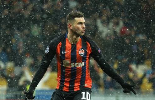 Forward Junior Moraes of FC Shakhtar Donetsk celebrates upon scoring the opener during the UEFA Champions League Group F Matchday 6 game against Olympique Lyonnais (Lyon) at the NSC Olimpiyskiy, Kyiv, capital of Ukraine, December 12, 2018. Ukrinform. UCL: Shakhtar vs Lyon in Kyiv  Copyright: xDanilxShamkinx
