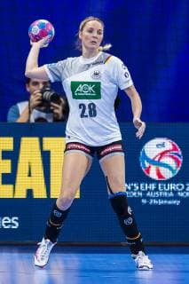 Handball Women European Championship Netherlands Germany Main Round Group 2 3 Matchday at Palais des Sports Franziska Müller Mueller Germany Blomberg Nancy Palais des Sports Jean Weille France