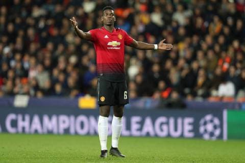 December 12, 2018 - Valencia, Spain - December 12, 2018 - Valencia, Spain - Paul Pogba of Manchester United ManU looks dejected during the UEFA Champions League, Group H football match between Valencia CF and Manchester United on December 12, 2018 at Mestalla stadium in Valencia, Spain Football - UEFA Champions League - Valencia CF vs Manchester United  - ZUMAb169 20181212_zaa_b169_003 Copyright: xManuelxBlondeau Aop.Pressx