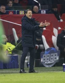 Coach Niko Kovac Bayern gives instruction to Ajax Amsterdam FC Bayern Munich Amsterdam NLD 12 12 2018 Football Champions League 2018 2019