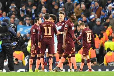 Manchester City TSG 1899 Hoffenheim After the match, the Hoffenheimers are disappointed at the Champions League match Manchester City TSG 1899 Hoffenheim Manchester 12 12 18 Football Champions League Manchester