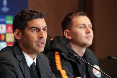 Head coach of FC Shakhtar Donetsk Paulo Fonseca attends a post-match news conference after his team parted ways with Olympique Lyonnais (Lyon) on 1-1 draw in the UEFA Champions League Group F Matchday 6 game, Kyiv, capital of Ukraine, December 13, 2018. Ukrinform. Post-match news conferences of Shakhtar, Lyon in Kyiv  Copyright: xPavlo_Bagmutx