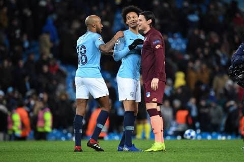 12 12 2018 xmeix Football UEFA Champions League Manchester City FC TSG 1899 Hoffenheim emspor v l Fabian Delph Manchester City Leroy Sane Manchester City Nico Schulz TSG 1899 Hoffenheim DFL DFB REGULATIONS PROHIBIT ANY USE OF PHOTOGRAPHS as IMAGE SEQUENCES and or QUASI VIDEO Manchester prio:1