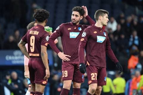 12 12 2018 xmeix Football UEFA Champions League Manchester City FC TSG 1899 Hoffenheim emspor v l Reiss Nelson TSG 1899 Hoffennheim Ishak Belfodil TSG 1899 Hoffenheim Andrej Kramaric TSG 1899 Hoffenheim DFL DFB REGULATIONS PROHIBIT ANY USE OF PHOTOGRAPHS as IMAGE SEQUENCES and or QUASI VIDEO Manchester prio:1