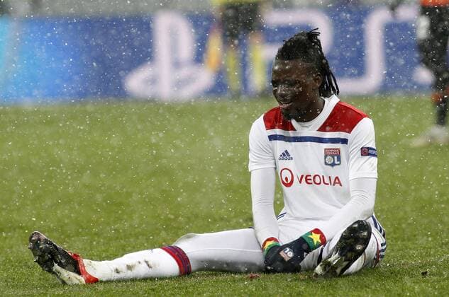 December 12, 2018 - Kyiv, Ukraine - Bertrand Traore of Lyon reacts during the UEFA Champions League Group F football match between Shakhtar Donetsk and Lyon at the NSK Olimpiyskyi in Kyiv, Ukraine, December 12, 2018. UEFA Champions League 2018: Group F: Shakhtar 1:1 Lyon - ZUMAs334 87573194st Copyright: xAnatoliixStepanovx
