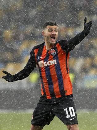 December 13, 2018 - Kyiv, Ukraine - Junior Moraes of Shakhtar reacts during the UEFA Champions League Group F football match between Shakhtar Donetsk and Lyon at the NSK Olimpiyskyi in Kyiv, Ukraine, December 12, 2018. UEFA Champions League 2018: Group F: Shakhtar 1:1 Lyon - ZUMAs334 87573207st Copyright: xAnatoliixStepanovx