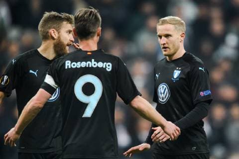 181213 Franz Brorsson or Malmö FF celebrates after 0 1 during the Europe league match between Besiktas and Malmö FF on December 13, 2018 in Istanbul Photo Petter Arvidson BILDBYR N Code PA 92175, detectedSourceLanguage  Copyright: PETTERxARVIDSON BB181213PA045