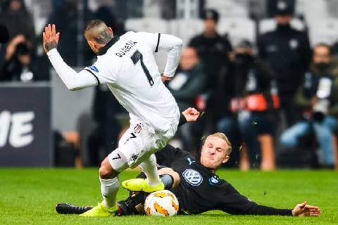181213 Ricardo Quaresma or Besiktas stamps Franz Brorsson or Malmö FF during the Europe league match between Besiktas and Malmö FF on December 13, 2018 in Istanbul Photo Petter Arvidson BILDBYR N Code PA 92175, detectedSourceLanguage  Copyright: PETTERxARVIDSON BB181213PA053