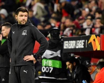 Krasnodar s head coach Murad Musaev during the UEFA Europa League 6th round groups phase match between Sevilla and Krasnodar at the Sanchez Pizjuan Stadium, in Seville, Andalusia, Spain, 13 December 2018. Sevilla vs. Krasnodar !ACHTUNG: NUR REDAKTIONELLE NUTZUNG!  Copyright: xRaulxCarox GRAF6533 20181213-636803301870195728