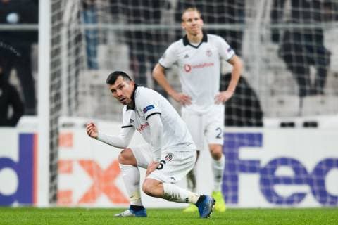 181213 Gary Alexis Medel Soto of Besiktas looks dejected during the Europa league match between Besiktas and Malmö FF on December 13 2018 in Istanbul Photo Petter Arvidson BILDBYR u0081N kod PA 92175, detectedSourceLanguage  Copyright: PETTERxARVIDSON BB181213PA068