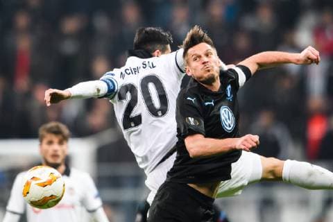 181213 Markus Rosenberg or Malmö FF and Necip Uysal or Besiktas during the Europe league match between Besiktas and Malmö FF on December 13, 2018 in Istanbul Photo Petter Arvidson BILDBYR N Code PA 92175, detectedSourceLanguage  Copyright: PETTERxARVIDSON BB181213PA093