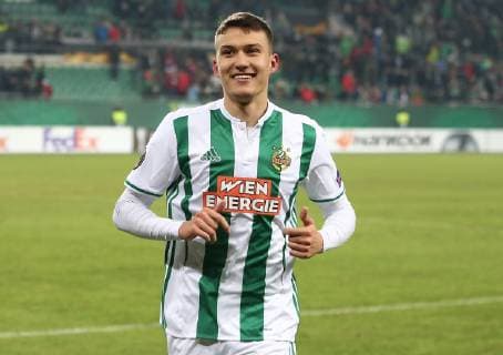 SOCCER - UEFA EL, Rapid vs Rangers VIENNA,AUSTRIA,13.DEC.18 - SOCCER - UEFA Europa League, group stage, SK Rapid Wien vs Glasgow Rangers. Image shows Dejan Ljubicic (Rapid). Keywords: Wien Energie. GEPAxpictures xChristianxOrt