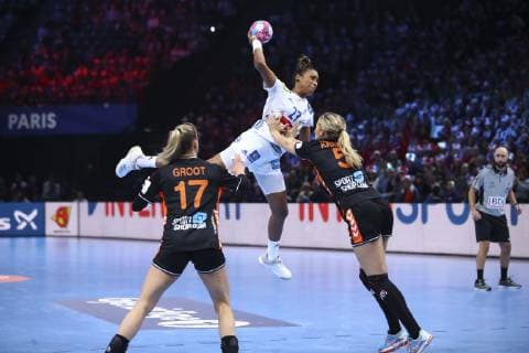 Estelle Nze Minko (France) HANDBALL : Pays Bas vs France - Demie Finale Euro feminin - 14 12 2018 GwendolineLeGoff Panoramic 