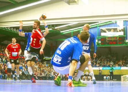 Goalscoring by Felix Handschke Vikings Handball 2 League 2018 19 EHV Aue HC Rhein Vikings on 15 12 2018 EHV Aue HC Rhein Vikings