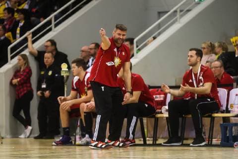 Coach Aaron Ziercke TuS N Luebbecke HSC 2000 Coburg TuS N Luebbecke 2 League Handball 15 12 2018 Coburg Copyright: xEIBNER Rosenbuschx EP_eer