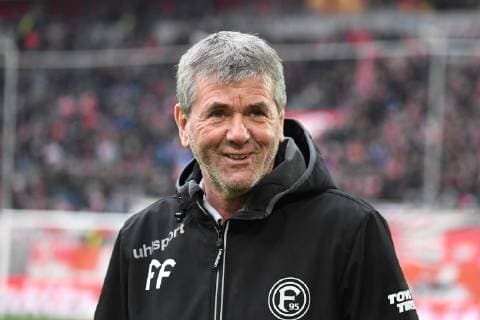 Soccer 1 BL Season 2018 2019 Fortuna Düsseldorf vs SC Freiburg 15 12 2018 Merkur Game Arena Düsseldorf Friedhelm Funkel Trainer Fortuna Düsseldorf Action single picture