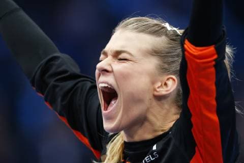 Handball, EM Damen, Spiel um Platz 3, Rumänien - Niederlande Joie Tess Wester (Pays Bas) HANDBALL : Roumanie vs Pays Bas - Petite Finale Euro feminin - 16 12 2018 GwendolineLeGoff Panoramic 