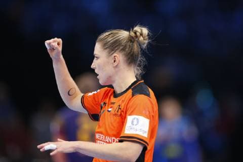 Handball, EM Damen, Spiel um Platz 3, Rumänien - Niederlande Joie Nicke Groot (Pays Bas) HANDBALL : Roumanie vs Pays Bas - Petite Finale Euro feminin - 16 12 2018 GwendolineLeGoff Panoramic 