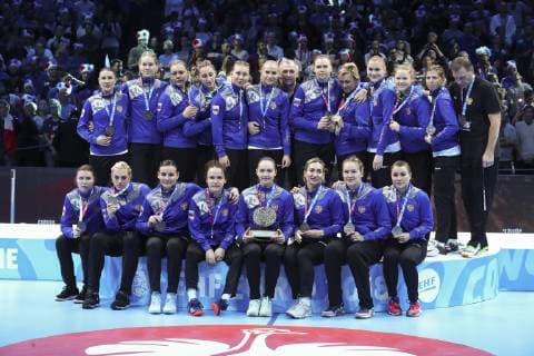 Handball, EM Damen, Frankreich ist Europameister Equipe (Russie 2eme place ) triste HANDBALL : Russie vs France - Finale Euro feminin - 16 12 2018 GwendolineLeGoff Panoramic 