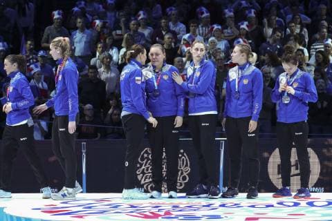 Handball, EM Damen, Frankreich ist Europameister Equipe (Russie 2eme place ) triste HANDBALL : Russie vs France - Finale Euro feminin - 16 12 2018 GwendolineLeGoff Panoramic 
