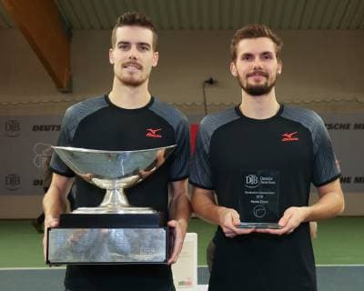 Winner Mats Moraing and Finalist Oscar Otte Award Ceremony Presentation Final German Championships 2018 Tennis German Championships 2018 German Championships Biberach at the Riss Baden Wuerttemberg Germany 16 December 2018 Â Copyright: xJuergenxHasenkopfx