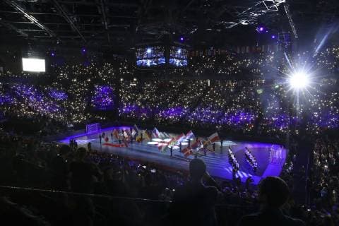 Handball, EM Damen, Frankreich ist Europameister Ambiance spectateurs vue dessus HANDBALL : Russie vs France - Finale Euro feminin - 16 12 2018 GwendolineLeGoff Panoramic 