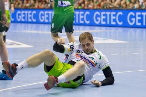 Kresimir Kozina Nr 44 Fresh On Goeppingen on ground SC Magdeburg vs Fresh On Goeppingen SC Magdeburg vs Fresh On Goeppingen Handball DHB Cup Quarter Finals Season 2018 2019 19 12 2018 Magdeburg Copyright: xEIBNER DanielxReineltx EP_DRT
