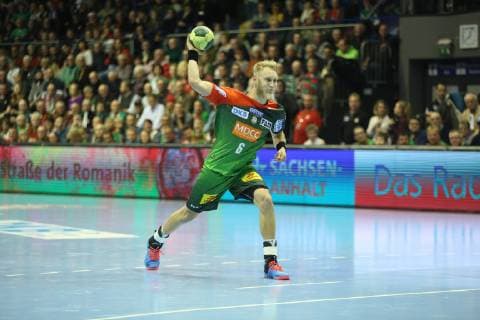 19 12 2018 xcsx Handball DHB Pokal SC Magdeburg Frisch Auf Goeppingen emspor v l Matthias Musche SC Magdeburg at the DFL DFB REGULATIONS PROHIBIT ANY USE OF PHOTOGRAPHS as IMAGE SEQUENCES and or QUASI VIDEO Magdeburg