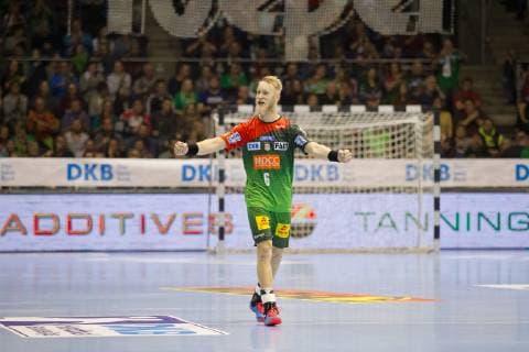 scm6jubelt SC Magdeburg vs Frisch Auf Goeppingen SC Magdeburg vs Frisch Auf Goeppingen Handball DHB Cup Quarterfinals Season 2018 2019 19 12 2018 Magdeburg Copyright: xEIBNER DanielxReineltx EP_DRT
