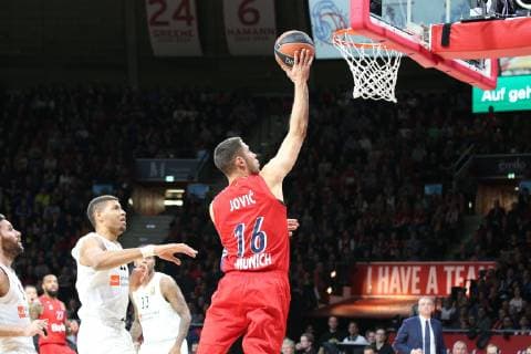 Stefan Jovic 16 FC Bayern Basketball basket FC Bayern Basketball vs Real Madrid Basketball Euroleague 21 12 2018 Munich Bayern Germany Copyright: xkolbert-press ChristianxKolbertx
