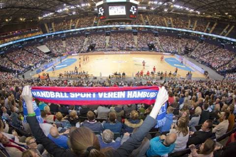 Handball Handball 2 League 2018 2019 Handball Sportverein Hamburg vs TuSEM Essen Spectators of Handball Sportverein Hamburg Barclaycard Arena Hamburg