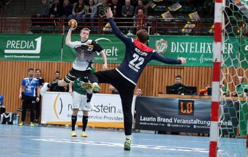 v li Dennis Sczesny TuSEM Essen Max Brustmann DJK Rimpar Wolves DKB 2 Handball Bundesliga DJK Rimpar Wolves TuSEM Essen xfsx