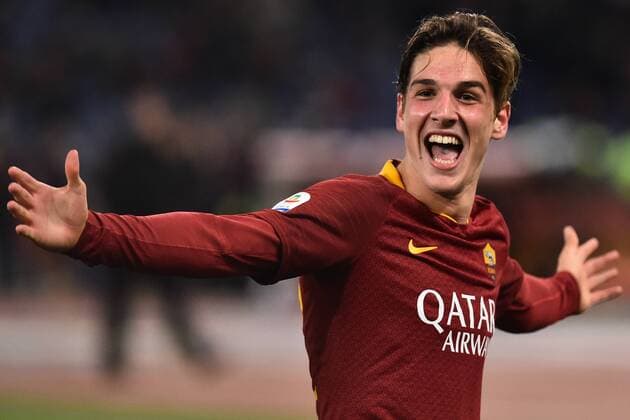 Football Serie A Rome vs Sassuolo-Rome-26-12-2018 In the picture Nicolo Zaniolo celebrating after the score Photo Photographer01  Copyright: xFotografo01x xIPAx xFotografo01x