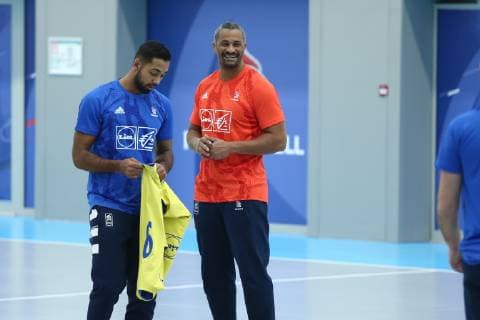 Didier Dinart (France) HANDBALL : Equipe de France - Entrainement + Equipe de France - 27 12 2018 KevinDomas Panoramic 