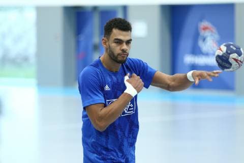 Adrien Dipanda (France) HANDBALL : Equipe de France - Entrainement + Equipe de France - 27 12 2018 KevinDomas Panoramic 